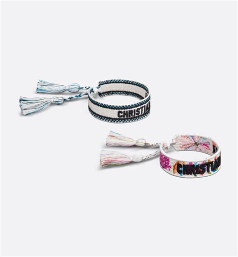 pulsera de tela christian dior|pulseras cristianas pre owned.